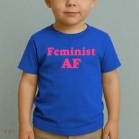 Feminist Af Feminism Retro Style Cool Gift Toddler T-Shirt thumb 2