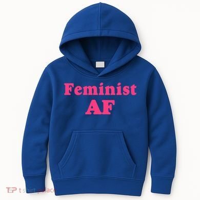 Feminist Af Feminism Retro Style Cool Gift Kids Hoodie