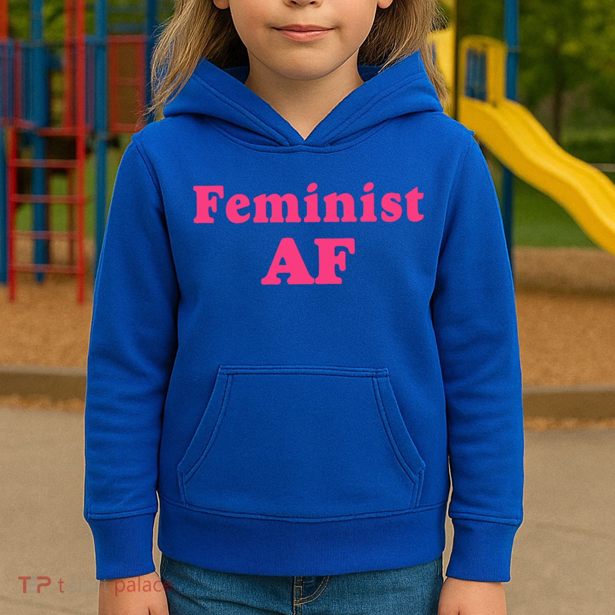 Feminist Af Feminism Retro Style Cool Gift Kids Hoodie