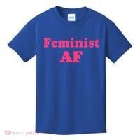 Feminist Af Feminism Retro Style Cool Gift Kids T-Shirt thumb 0