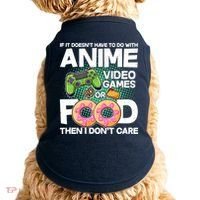 Funny Anime Food And Video Games Doggie Tank thumb 0