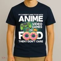 Funny Anime Food And Video Games T-Shirt thumb 3