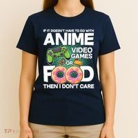 Funny Anime Food And Video Games T-Shirt thumb 4