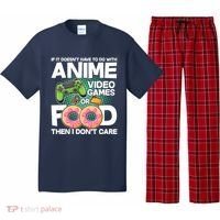 Funny Anime Food And Video Games Pajama Set thumb 0