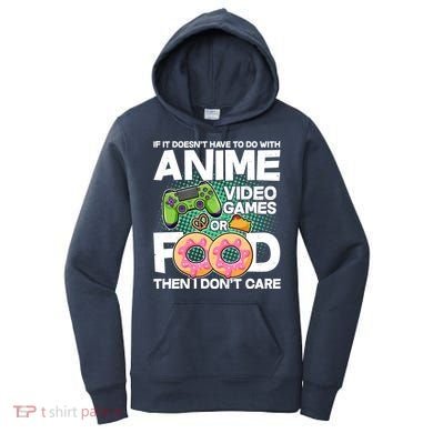 Funny Anime Food And Video Games Women's Hoodie
