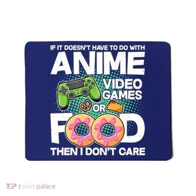 Funny Anime Food And Video Games Mousepad