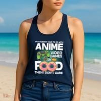 Funny Anime Food And Video Games Women's Tank Top thumb 2