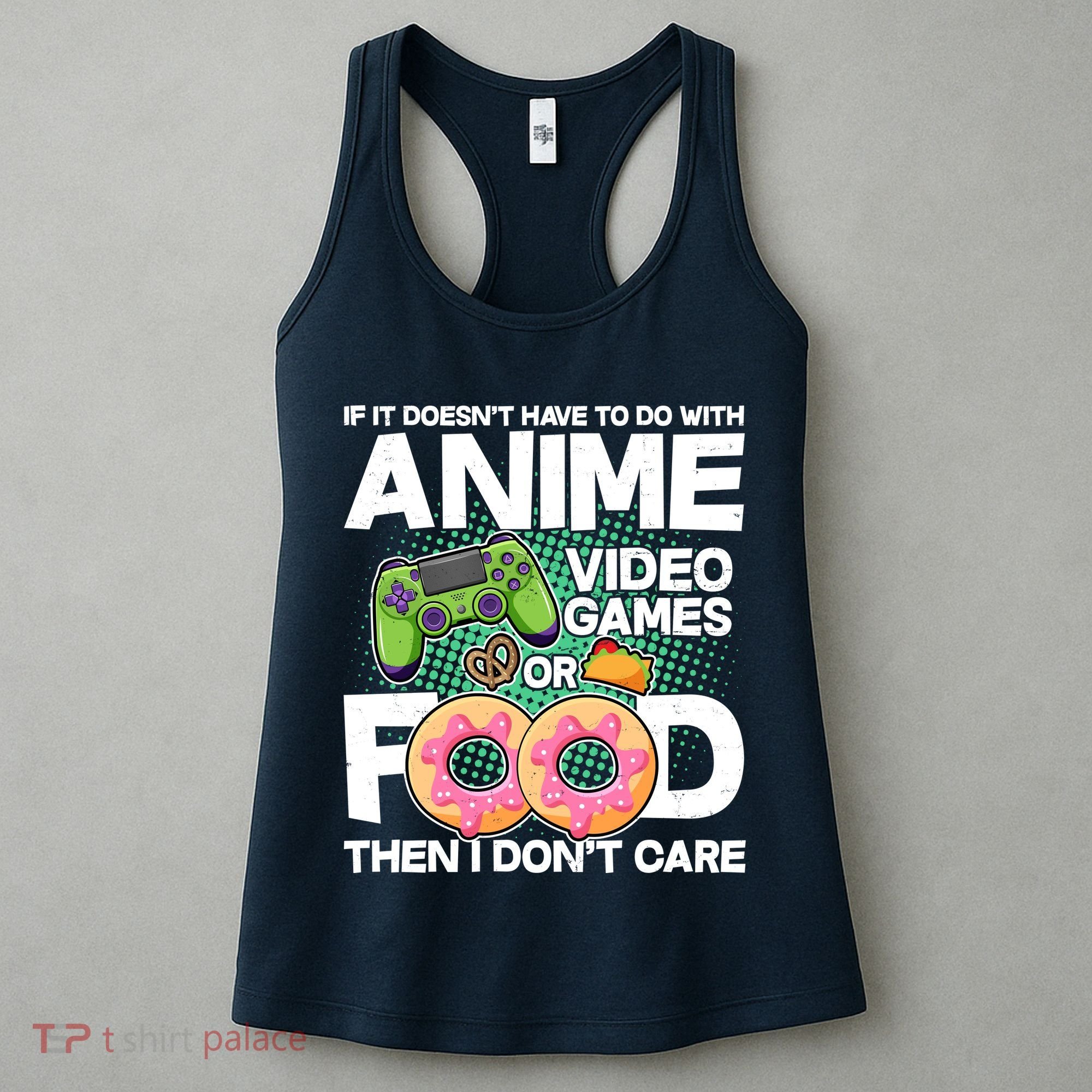 Funny Anime Food And Video Games Women's Tank Top