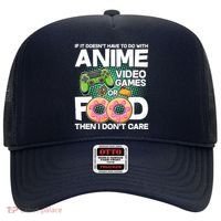 Funny Anime Food And Video Games Hat thumb 0