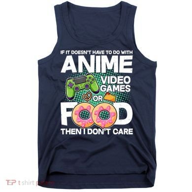 Funny Anime Food And Video Games Tank Top
