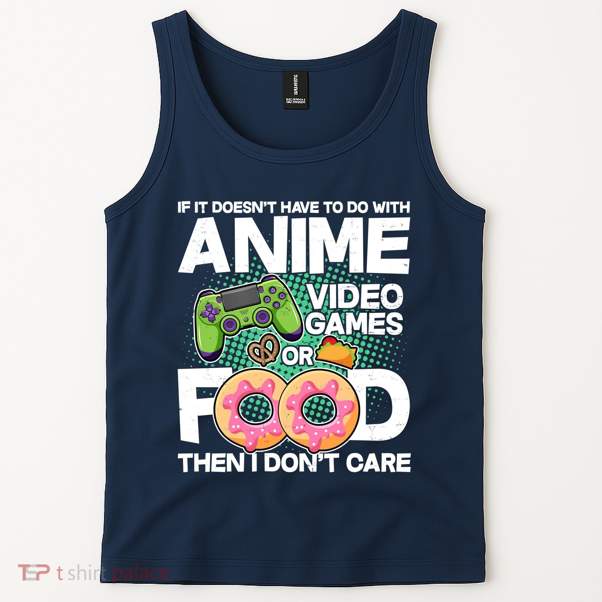 Funny Anime Food And Video Games Tank Top