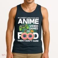 Funny Anime Food And Video Games Tank Top thumb 3
