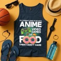 Funny Anime Food And Video Games Tank Top thumb 4