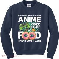 Funny Anime Food And Video Games Kids Sweatshirt thumb 0