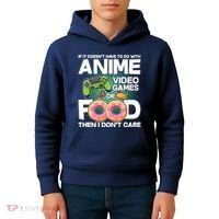 Funny Anime Food And Video Games Kids Hoodie thumb 4