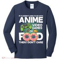 Funny Anime Food And Video Games Kids Long Sleeve Shirt thumb 0