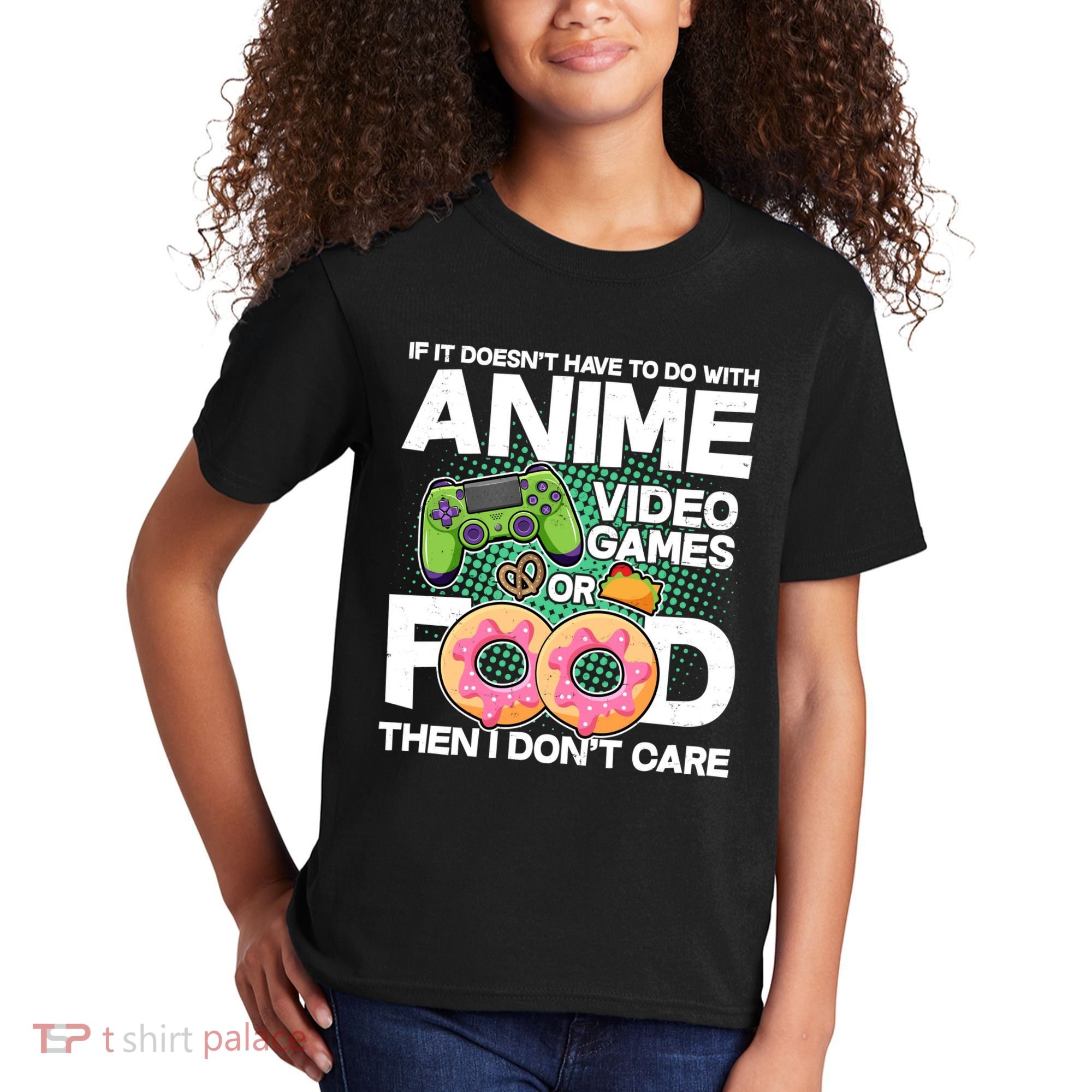 Funny Anime Food And Video Games Kids T-Shirt