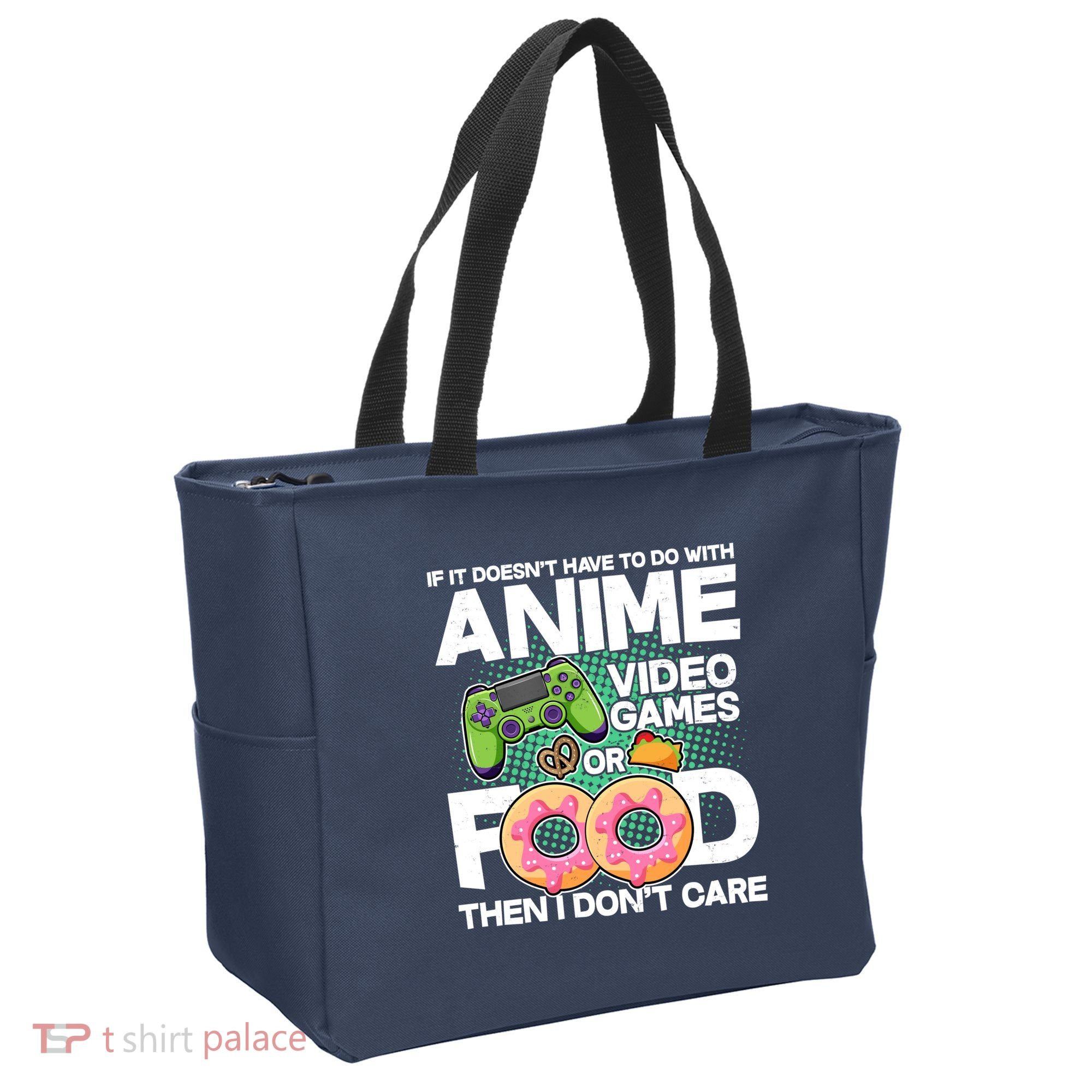 Funny Anime Food And Video Games Tote Bag