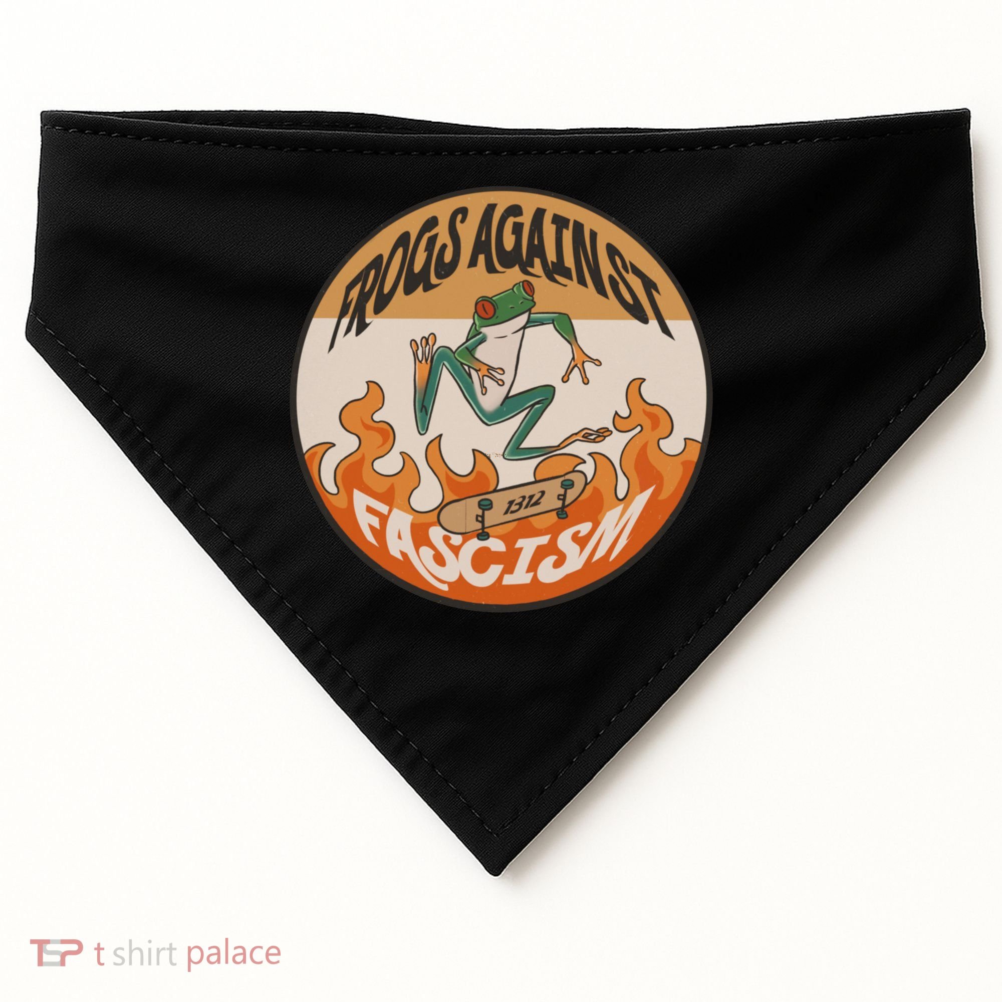Frogs Against Fascism USA-Made Doggie Bandana