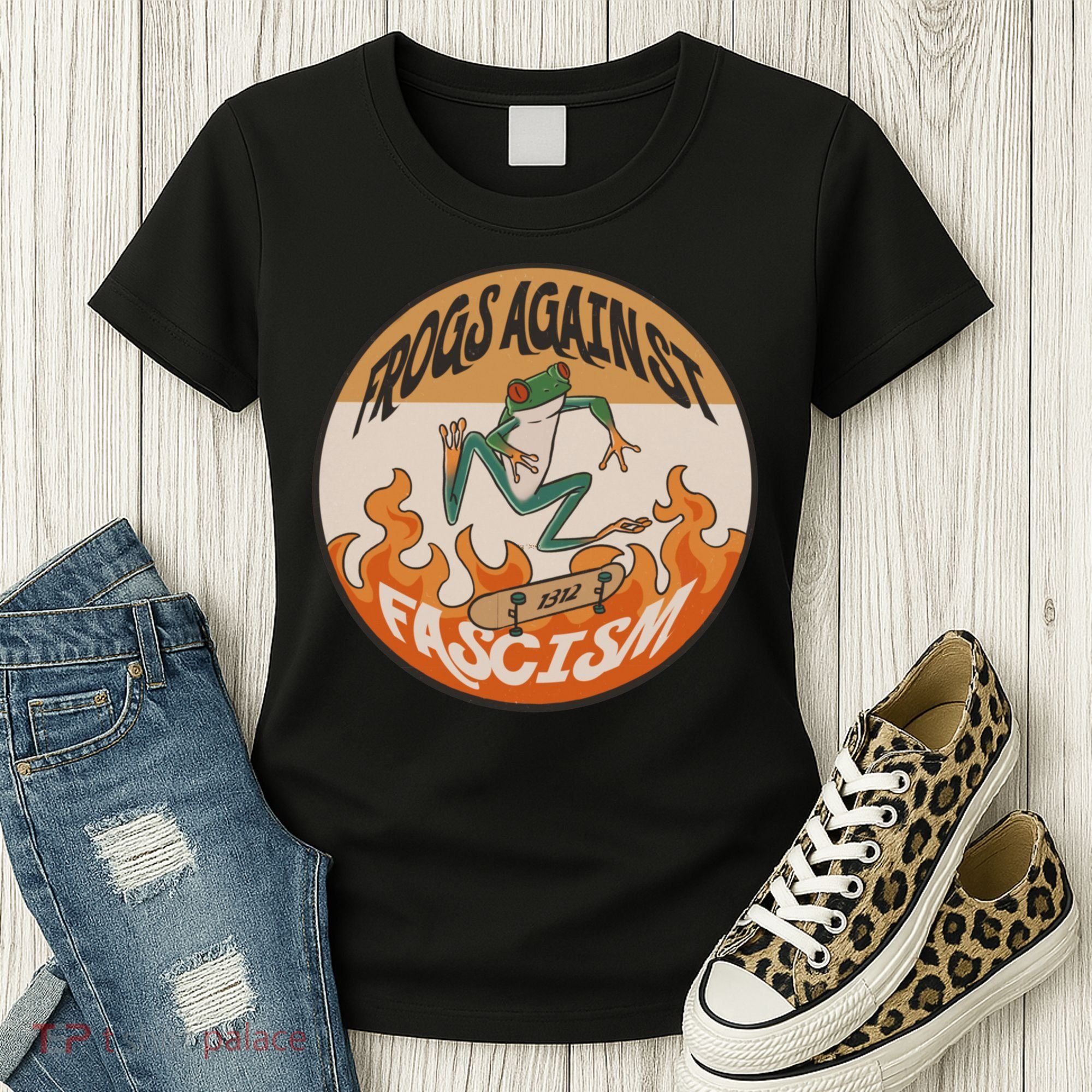 Frogs Against Fascism Women's T-Shirt