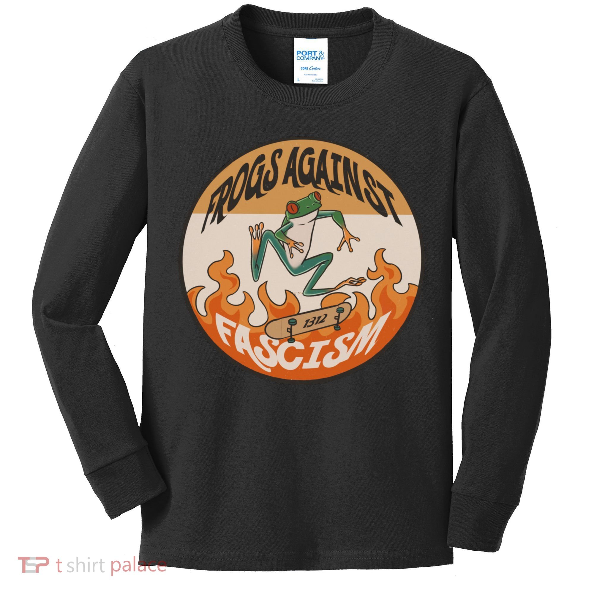 Frogs Against Fascism Kids Long Sleeve Shirt