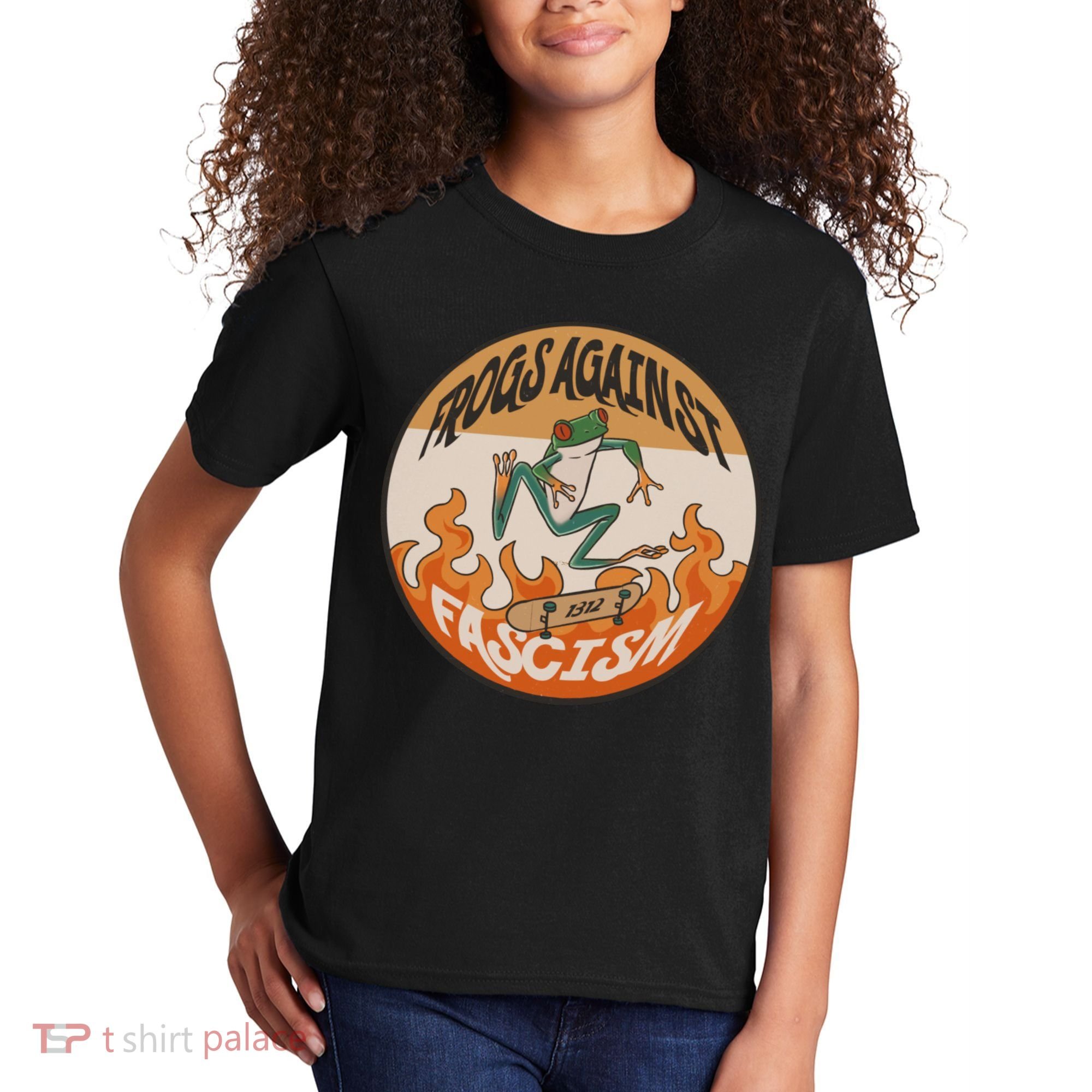 Frogs Against Fascism Kids T-Shirt