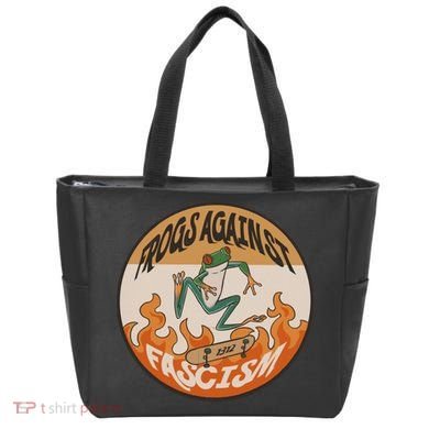 Frogs Against Fascism Tote Bag