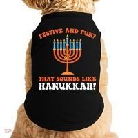 festive and fun that sounds like Hanukah Festival Doggie Tank thumb 0