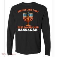 festive and fun that sounds like Hanukah Festival Comfort Colors Heavyweight Long Sleeve T-Shirt thumb 0