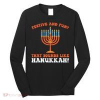 festive and fun that sounds like Hanukah Festival Long Sleeve Shirt thumb 0