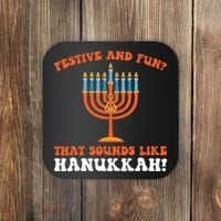 festive and fun that sounds like Hanukah Festival Coaster thumb 0