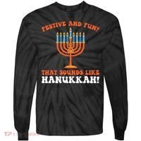 festive and fun that sounds like Hanukah Festival Tie-Dye Long Sleeve Shirt thumb 0