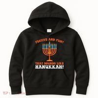 festive and fun that sounds like Hanukah Festival Kids Hoodie thumb 0