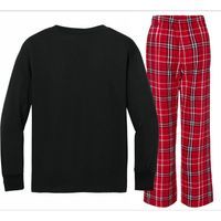 festive and fun that sounds like Hanukah Festival Kids Long Sleeve Plaid Pajama Set thumb 1