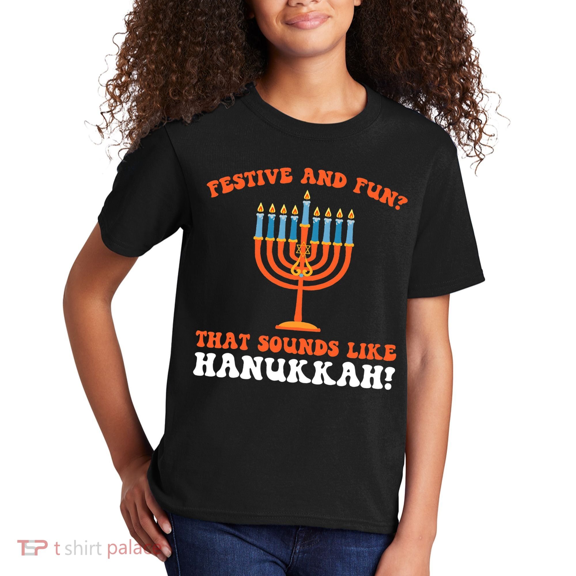 festive and fun that sounds like Hanukah Festival Kids T-Shirt