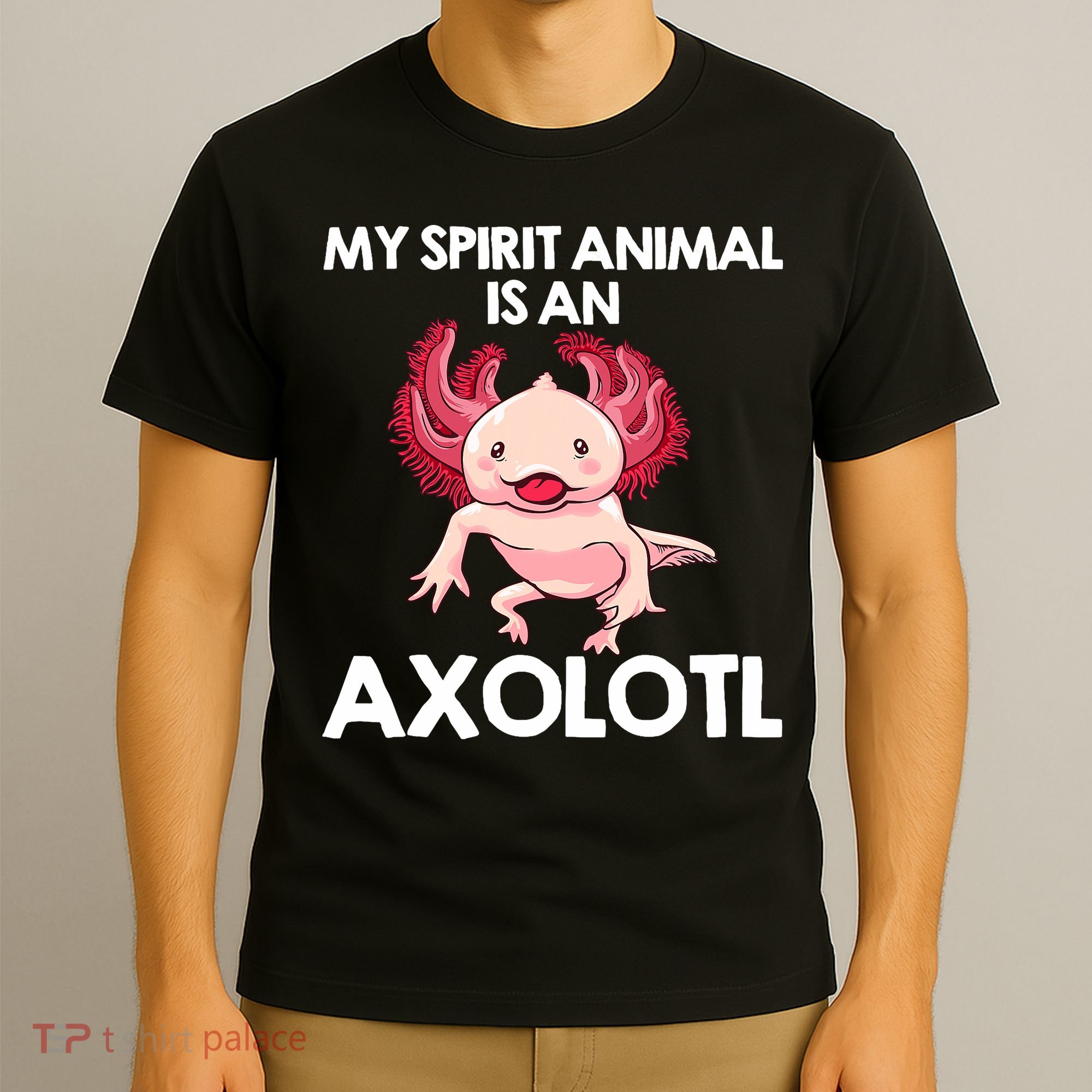 Funny Axolotl For   Spirit Animal Biology Zookeeper  T-Shirt