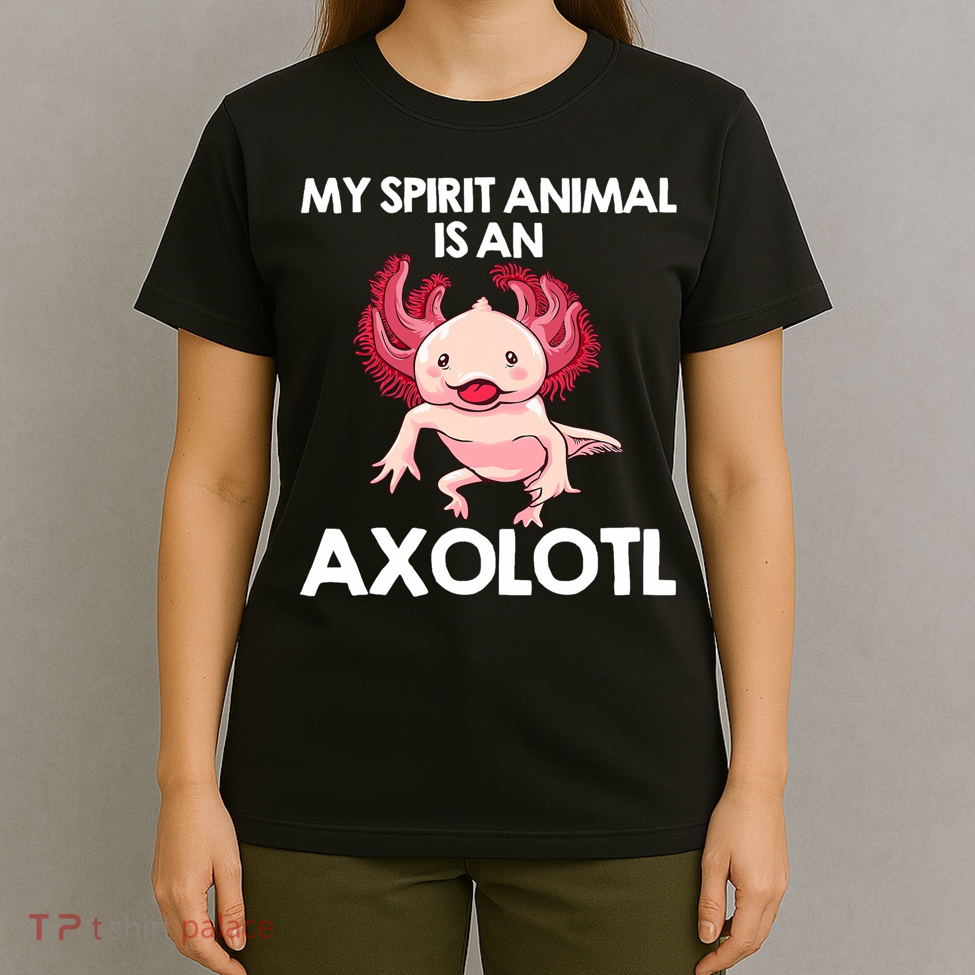 Funny Axolotl For   Spirit Animal Biology Zookeeper  T-Shirt
