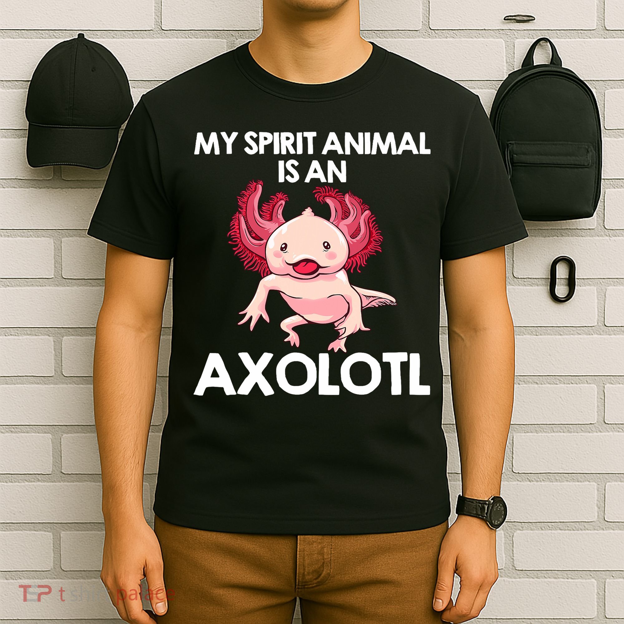 Funny Axolotl For   Spirit Animal Biology Zookeeper  T-Shirt