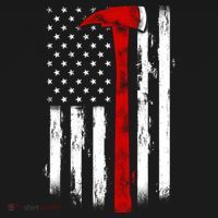 Fire Ax Fire Departt Firefighter American Axe Flag Gift Doggie Tank thumb 4