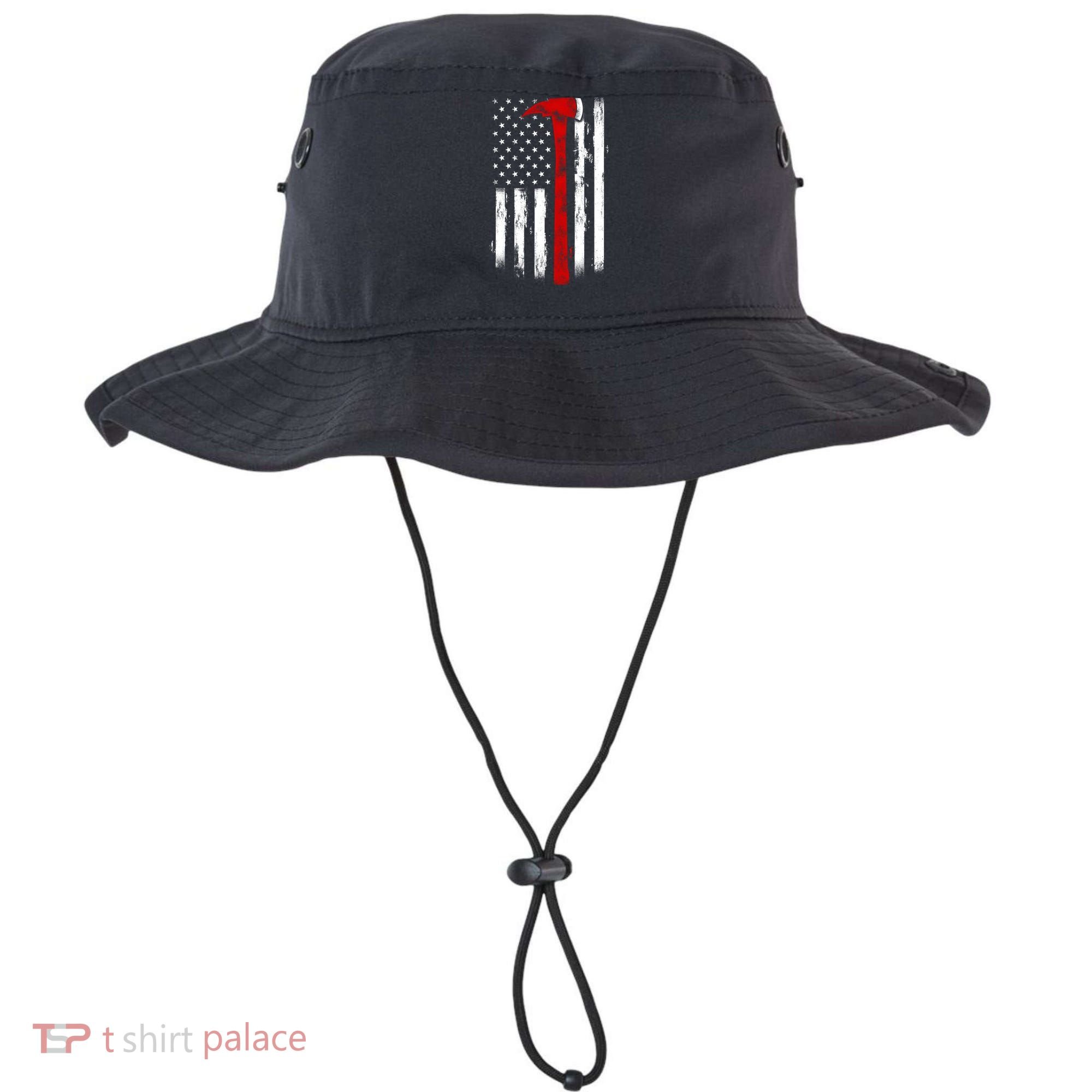 Fire Ax Fire Departt Firefighter American Axe Flag Gift Bucket Hat