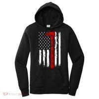 Fire Ax Fire Departt Firefighter American Axe Flag Gift Women's Hoodie thumb 0
