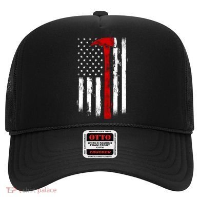 Fire Ax Fire Departt Firefighter American Axe Flag Gift Hat