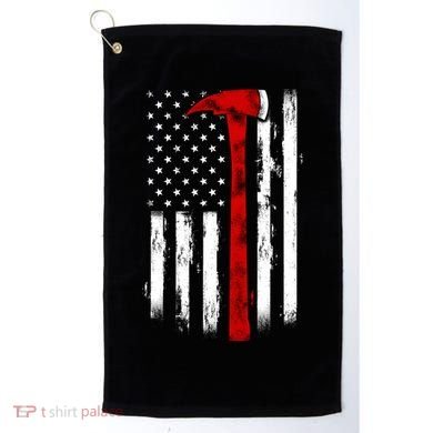 Fire Ax Fire Departt Firefighter American Axe Flag Gift Golf Towel