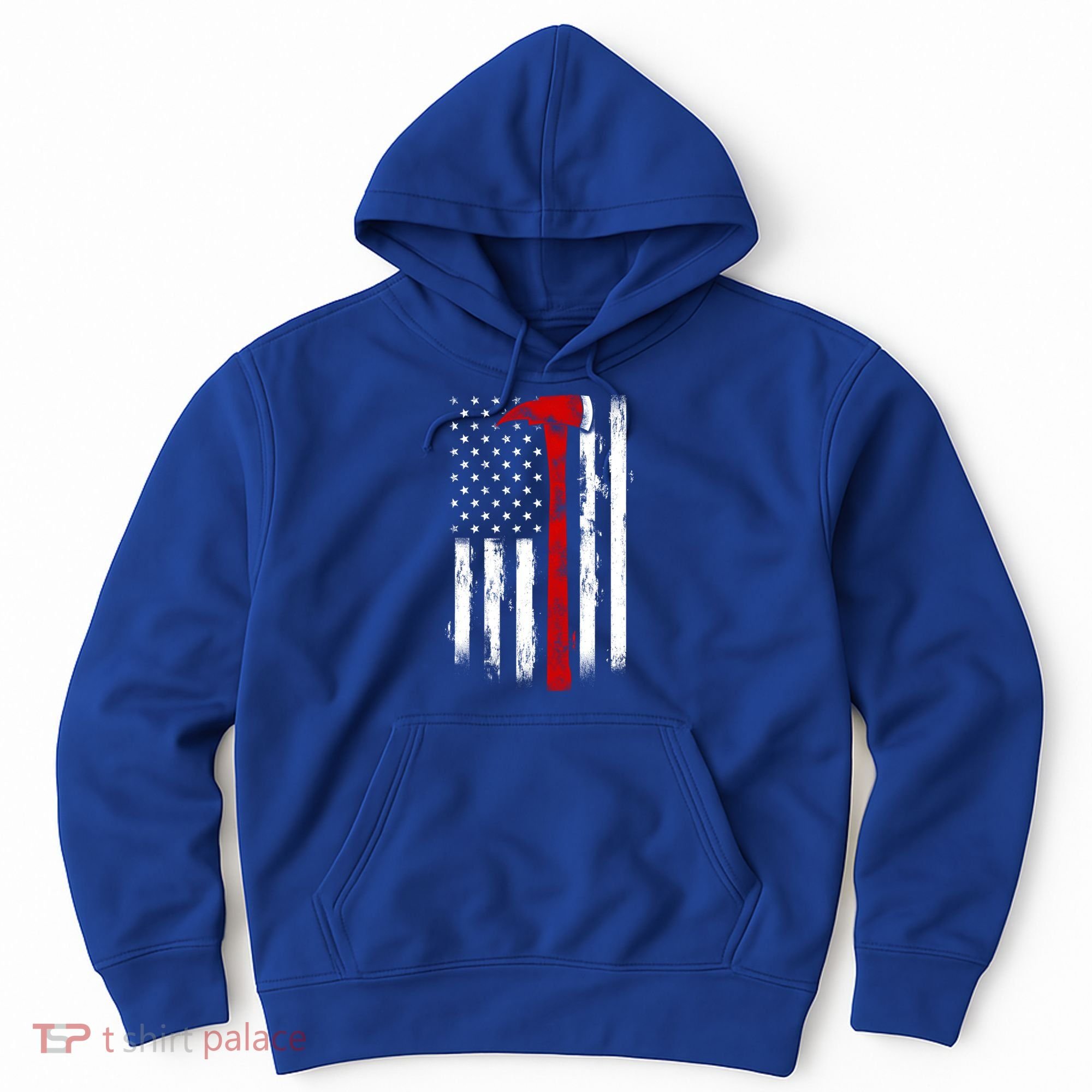 Fire Ax Fire Departt Firefighter American Axe Flag Gift Hoodie