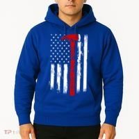 Fire Ax Fire Departt Firefighter American Axe Flag Gift Hoodie thumb 2