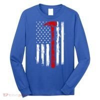 Fire Ax Fire Departt Firefighter American Axe Flag Gift Long Sleeve Shirt thumb 0