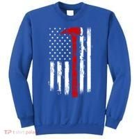 Fire Ax Fire Departt Firefighter American Axe Flag Gift Sweatshirt thumb 0