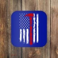 Fire Ax Fire Departt Firefighter American Axe Flag Gift Coaster thumb 0