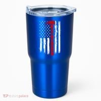 Fire Ax Fire Departt Firefighter American Axe Flag Gift Tumbler thumb 0