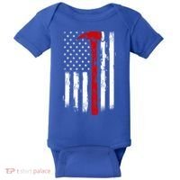 Fire Ax Fire Departt Firefighter American Axe Flag Gift Baby Bodysuit thumb 0